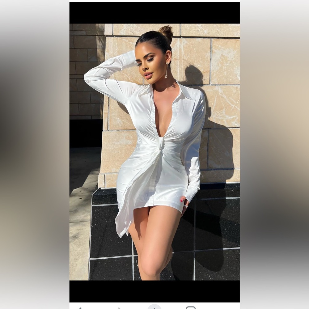 Fashion Nova Scandalous Babe Mini Dress- White